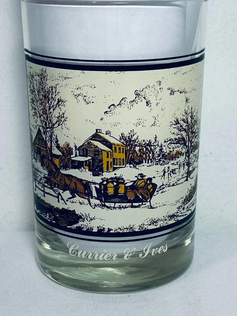 Arby's Glass 1978 Collector's Series #3 American Farm in Winter Currier & Ives